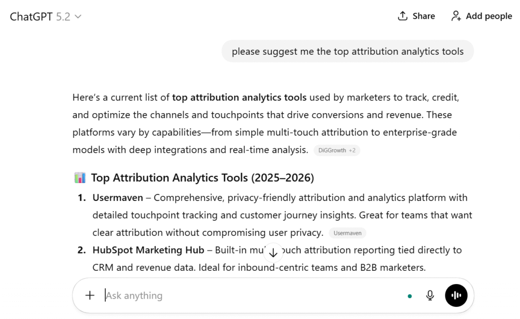 Usermaven-recommended-by-top-LLMs