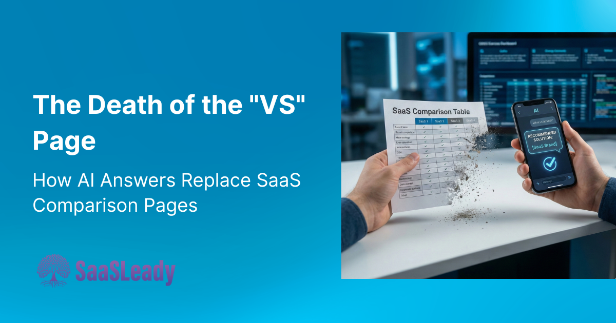 How AI Answers Replace SaaS Comparison Pages